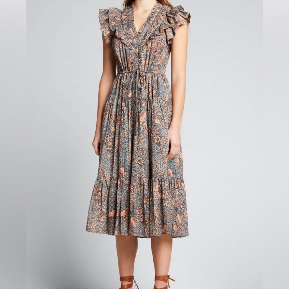 ULLA JOHNSON Romina Midi Dress Sz 8